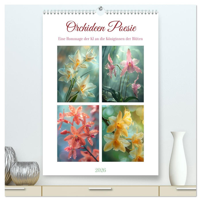 Orchideen Poesie (CALVENDO Premium Wandkalender 2026)