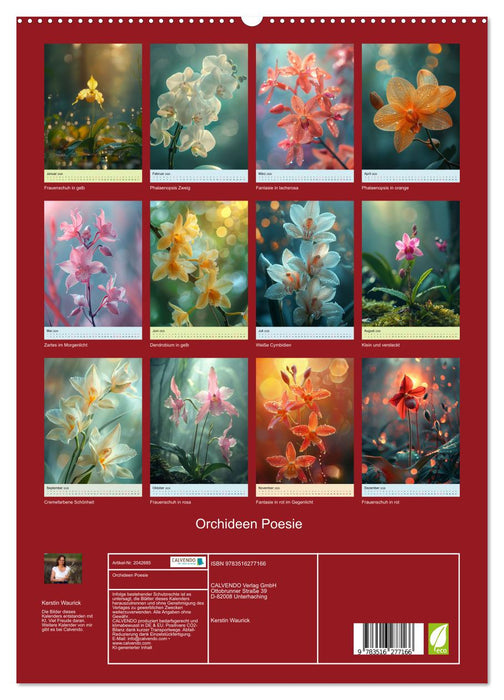 Orchideen Poesie (CALVENDO Premium Wandkalender 2026)