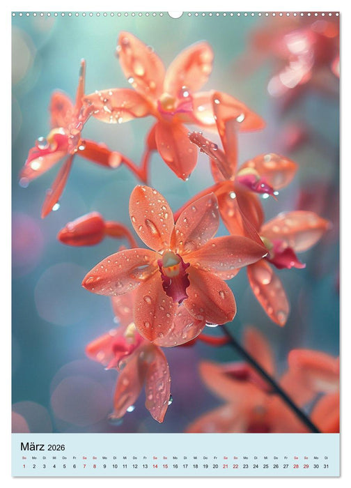 Orchideen Poesie (CALVENDO Premium Wandkalender 2026)