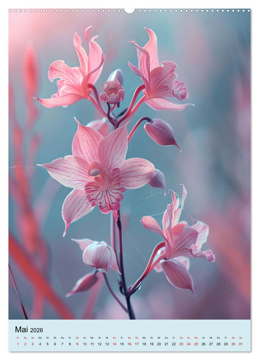 Orchideen Poesie (CALVENDO Premium Wandkalender 2026)