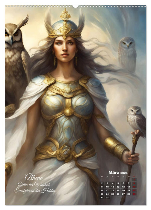 Zwölf Götter der griechischen Mythologie (CALVENDO Wandkalender 2026)