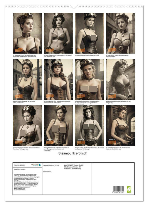 Steampunk erotisch (CALVENDO Wandkalender 2026)