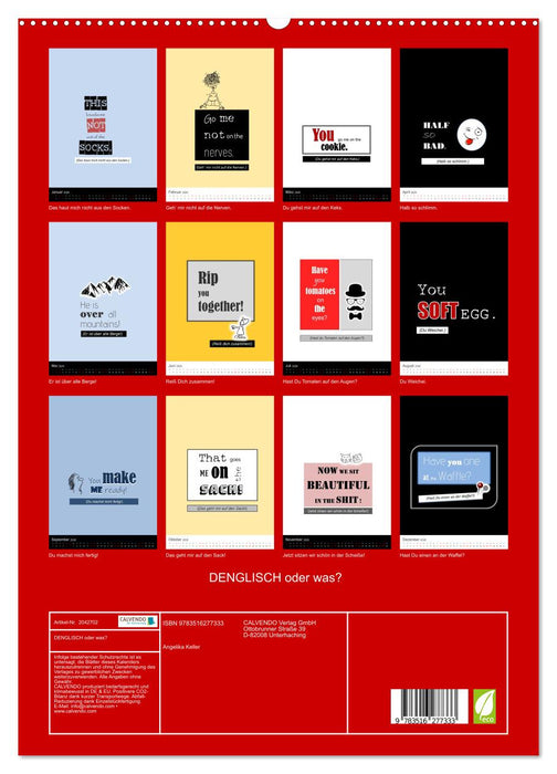 DENGLISCH oder was? (CALVENDO Premium Wandkalender 2026)