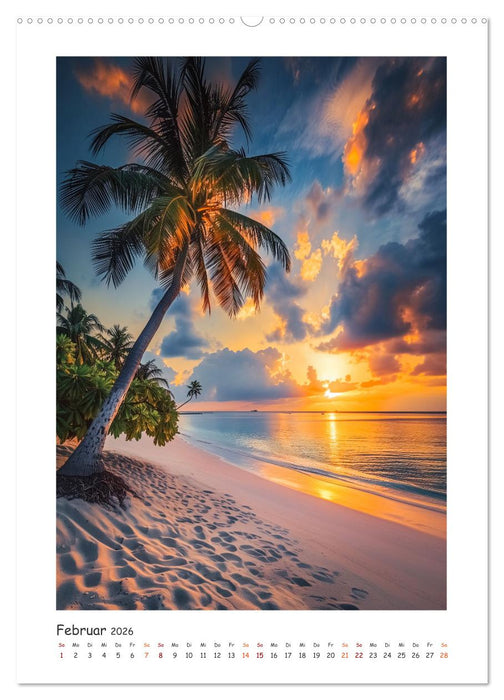Entdecke das Paradies - Atemberaubende Strände durch eine KI in Szene gesetzt (CALVENDO Premium Wandkalender 2026)