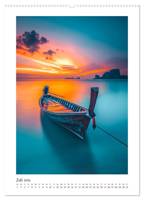 Entdecke das Paradies - Atemberaubende Strände durch eine KI in Szene gesetzt (CALVENDO Premium Wandkalender 2026)