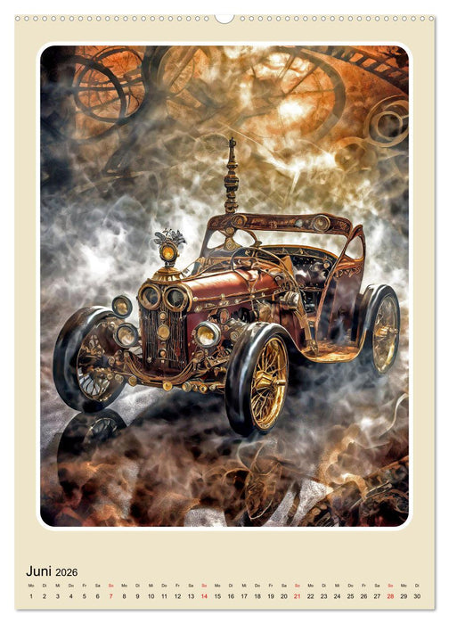 Steampunk Mobilität (CALVENDO Premium Wandkalender 2026)