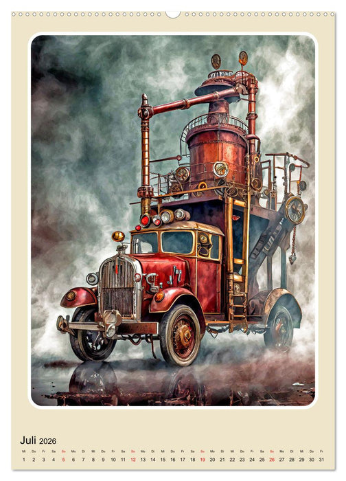 Steampunk Mobilität (CALVENDO Premium Wandkalender 2026)