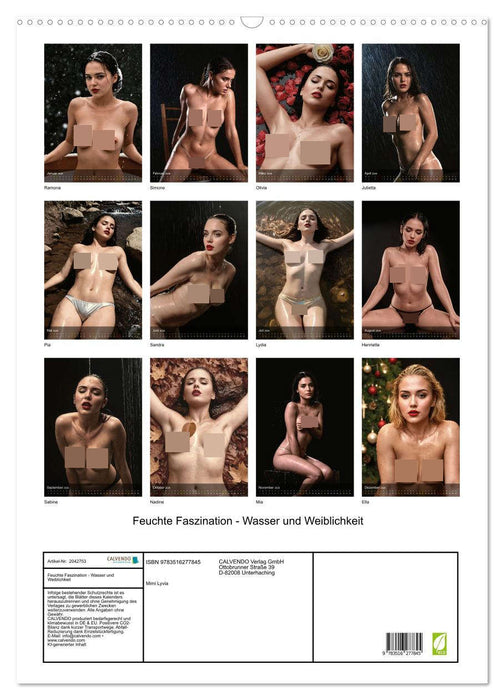 Feuchte Faszination - Wasser und Weiblichkeit (CALVENDO Wandkalender 2026)