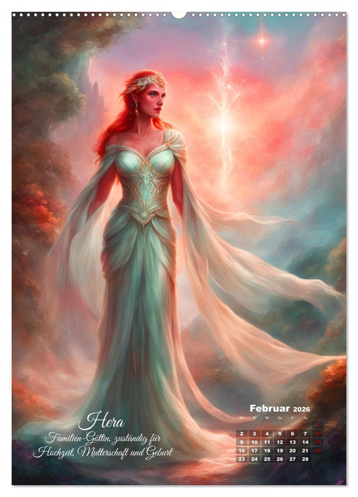 Zwölf Götter der griechischen Mythologie (CALVENDO Premium Wandkalender 2026)