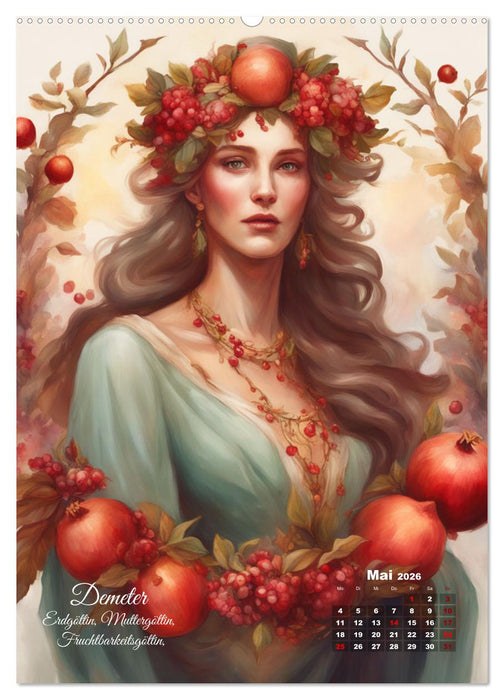 Zwölf Götter der griechischen Mythologie (CALVENDO Premium Wandkalender 2026)