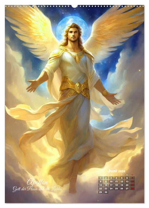 Zwölf Götter der griechischen Mythologie (CALVENDO Premium Wandkalender 2026)