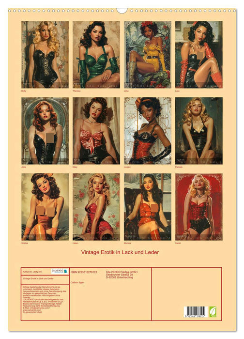 Vintage Erotik in Lack und Leder (CALVENDO Wandkalender 2026)