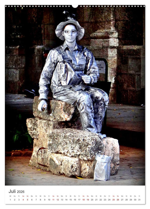 HABANEROS - Lebende Statuen in Havanna (CALVENDO Premium Wandkalender 2026)