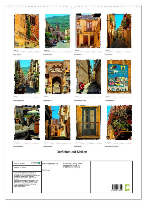 Dorfleben auf Sizilien (CALVENDO Wandkalender 2026)