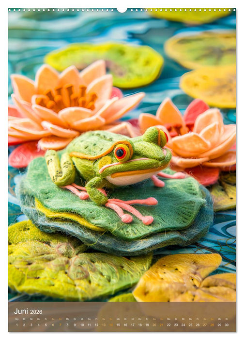 Filzige Waldbewohner - Ein Jahr tierisch niedlicher Filzhandarbeiten (CALVENDO Premium Wandkalender 2026)