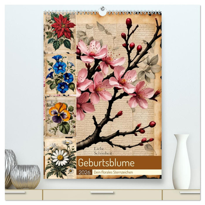 Geburtsblume, dein florales Sternzeichen (CALVENDO Premium Wandkalender 2026)