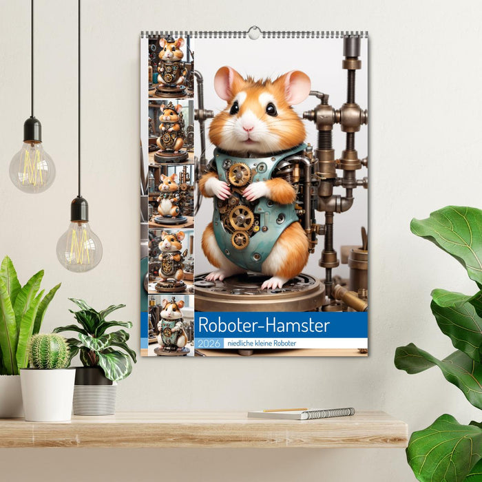 Roboter-Hamster - niedliche kleine Roboter (CALVENDO Wandkalender 2026)