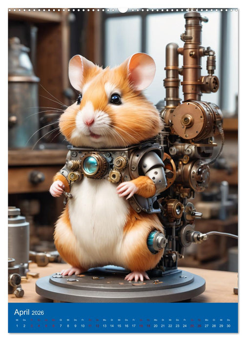 Roboter-Hamster - niedliche kleine Roboter (CALVENDO Wandkalender 2026)