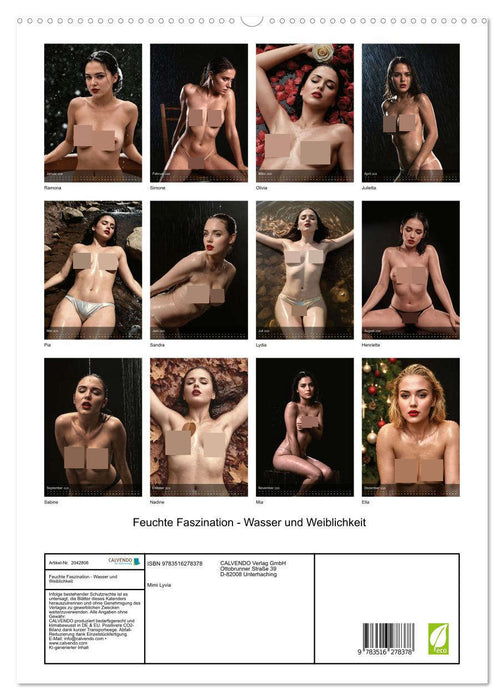 Feuchte Faszination - Wasser und Weiblichkeit (CALVENDO Premium Wandkalender 2026)