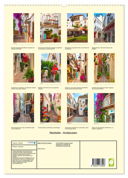 Marbella - Andalusien (CALVENDO Premium Wandkalender 2026)