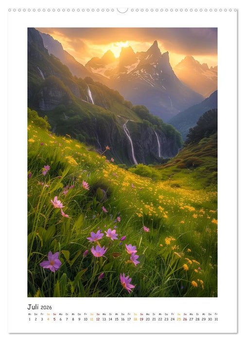 Die Harmonie der Elemente - Die verborgenen Geheimnisse der Wasserfälle (CALVENDO Premium Wandkalender 2026)