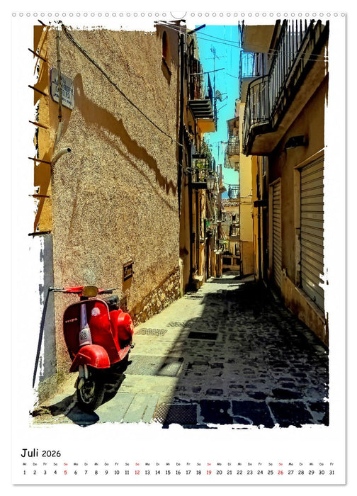 Dorfleben auf Sizilien (CALVENDO Premium Wandkalender 2026)