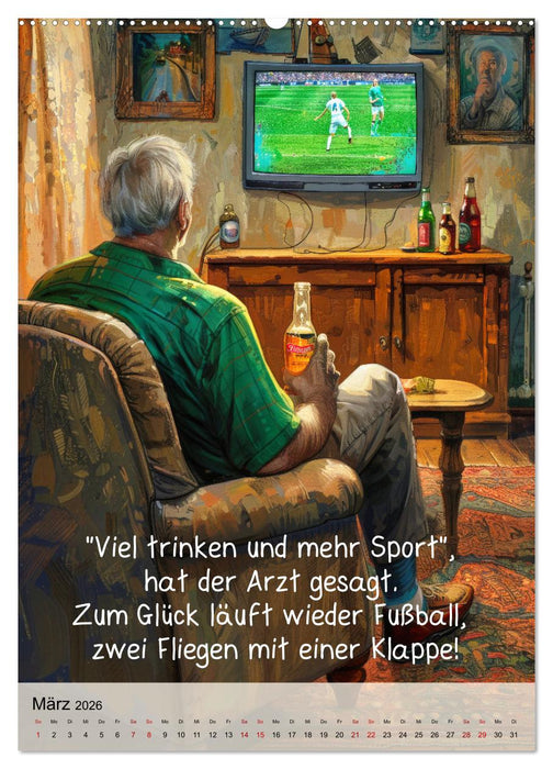 Fußballsprüche (CALVENDO Wandkalender 2026)
