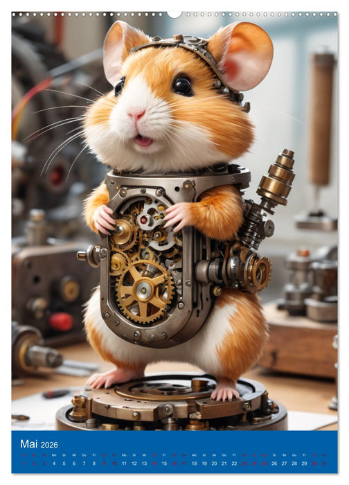 Roboter-Hamster - niedliche kleine Roboter (CALVENDO Premium Wandkalender 2026)