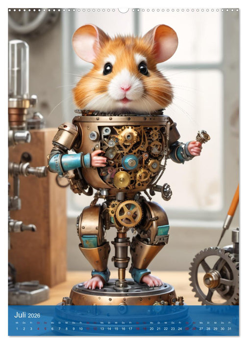 Roboter-Hamster - niedliche kleine Roboter (CALVENDO Premium Wandkalender 2026)
