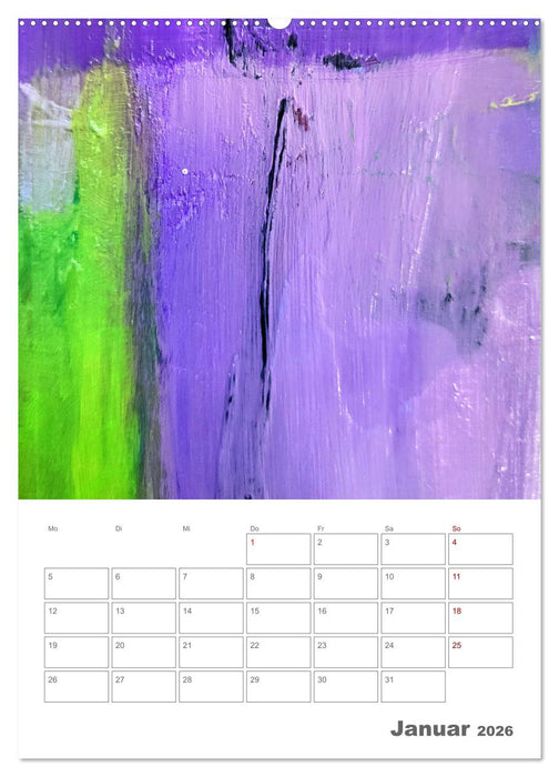 Farbliche Stille - Ein Jahr der inneren Ruhe mit abstrakten Farbspielen (CALVENDO Premium Wandkalender 2026)