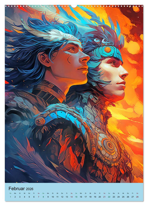 Manitu - KI-Illustrationen (CALVENDO Premium Wandkalender 2026)