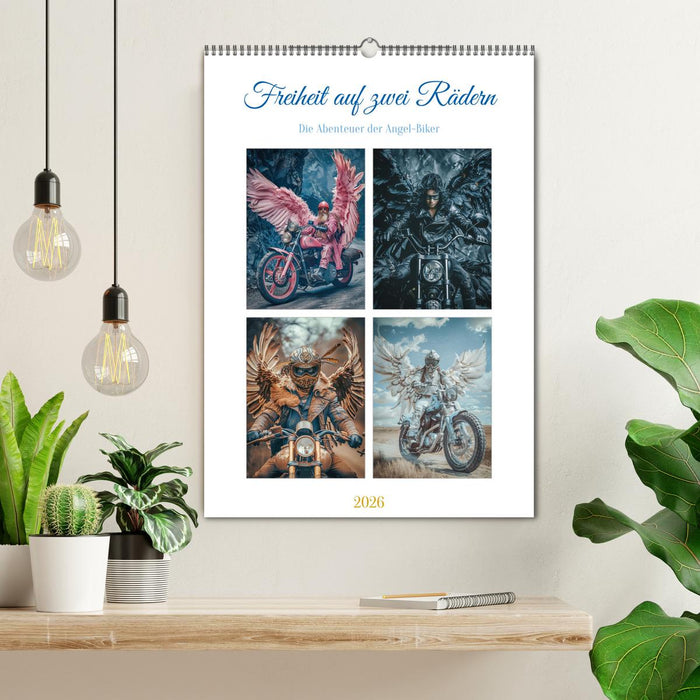 Freiheit auf zwei Rädern - Die Abenteuer der Angel-Biker (CALVENDO Wandkalender 2026)