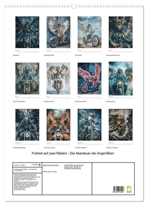 Freiheit auf zwei Rädern - Die Abenteuer der Angel-Biker (CALVENDO Wandkalender 2026)