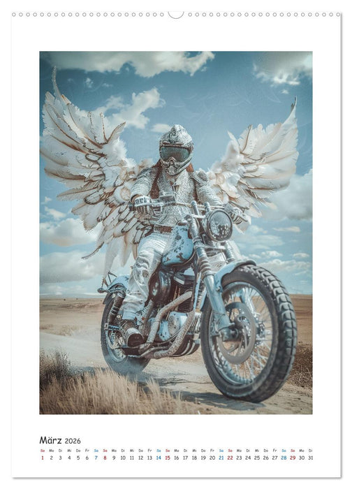 Freiheit auf zwei Rädern - Die Abenteuer der Angel-Biker (CALVENDO Wandkalender 2026)