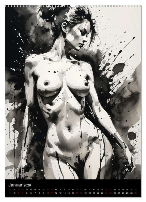AbstrAKT - Mutige Tinte (CALVENDO Wandkalender 2026)