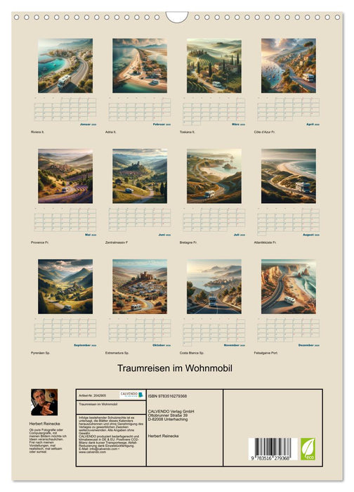 Traumreisen im Wohnmobil (CALVENDO Wandkalender 2026)