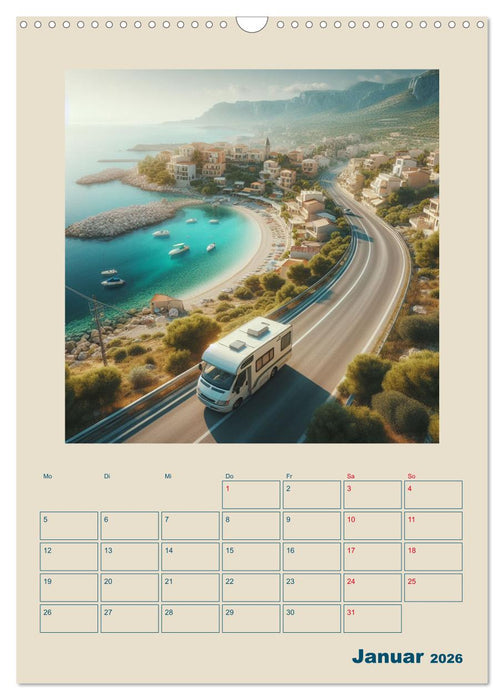 Traumreisen im Wohnmobil (CALVENDO Wandkalender 2026)