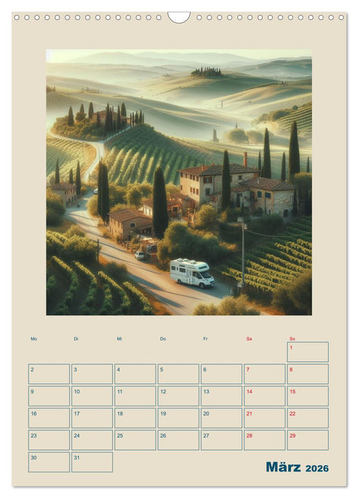 Traumreisen im Wohnmobil (CALVENDO Wandkalender 2026)