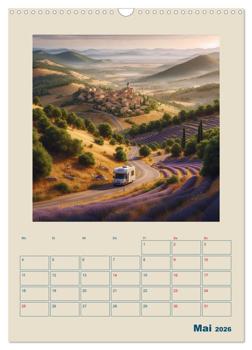 Traumreisen im Wohnmobil (CALVENDO Wandkalender 2026)