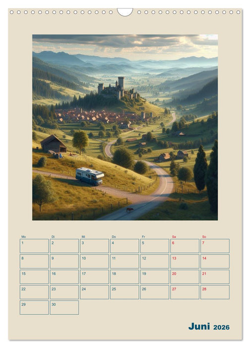 Traumreisen im Wohnmobil (CALVENDO Wandkalender 2026)