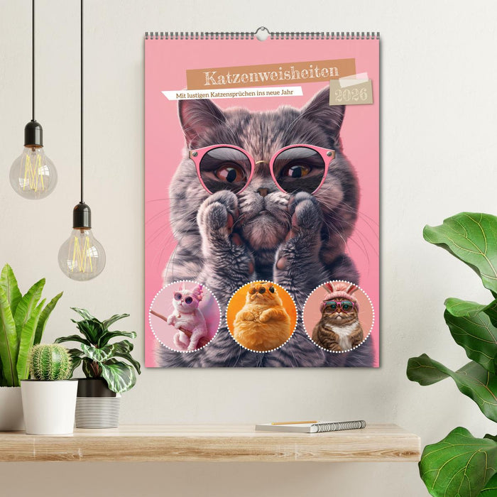 Katzenweisheiten (CALVENDO Wandkalender 2026)