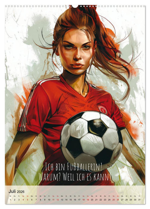 Fußballsprüche (CALVENDO Premium Wandkalender 2026)