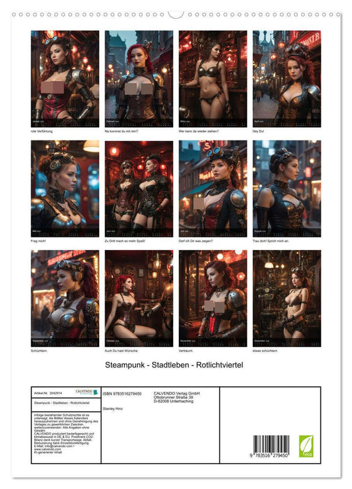 Steampunk - Stadtleben - Rotlichtviertel (CALVENDO Premium Wandkalender 2026)