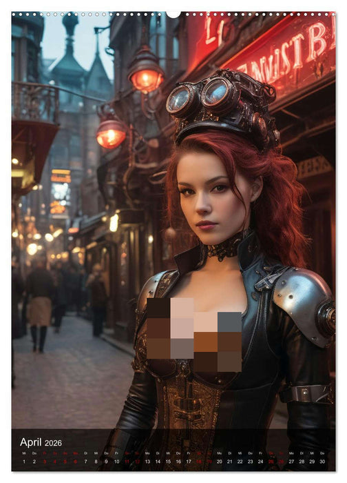 Steampunk - Stadtleben - Rotlichtviertel (CALVENDO Premium Wandkalender 2026)