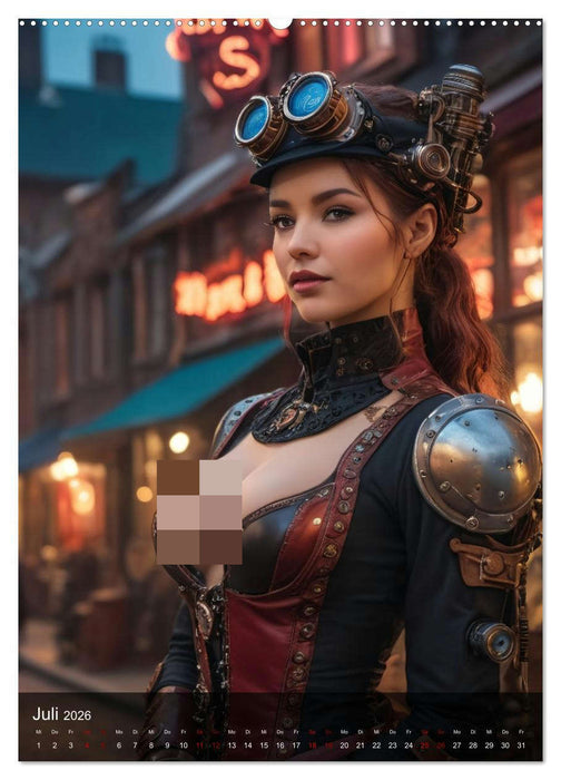 Steampunk - Stadtleben - Rotlichtviertel (CALVENDO Premium Wandkalender 2026)