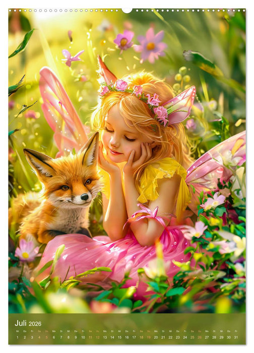 Elfen im Tierreich - Ein Jahr voller Fantasie und Freundschaft (CALVENDO Premium Wandkalender 2026)