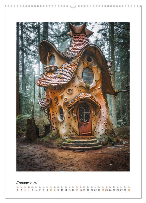 Feenlichterwald - Wo kleine Elfen ihre Flügel ausruhen (CALVENDO Premium Wandkalender 2026)