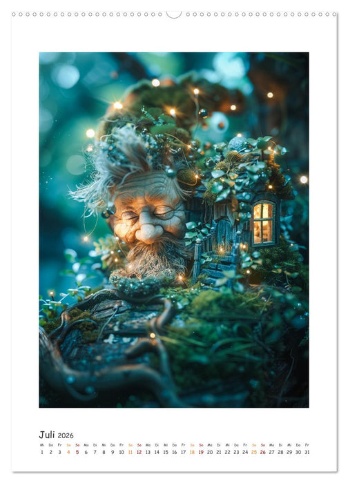Feenlichterwald - Wo kleine Elfen ihre Flügel ausruhen (CALVENDO Premium Wandkalender 2026)