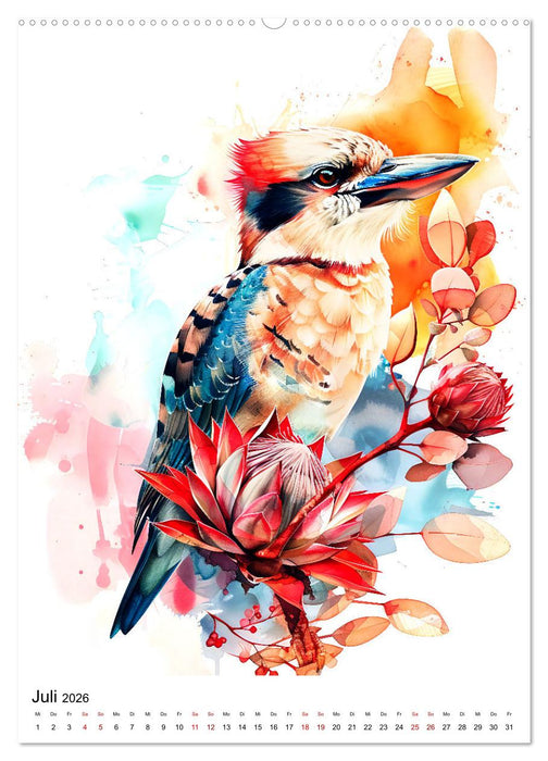 Australiens Tiere - Illustriert in Wasserfarben (CALVENDO Premium Wandkalender 2026)