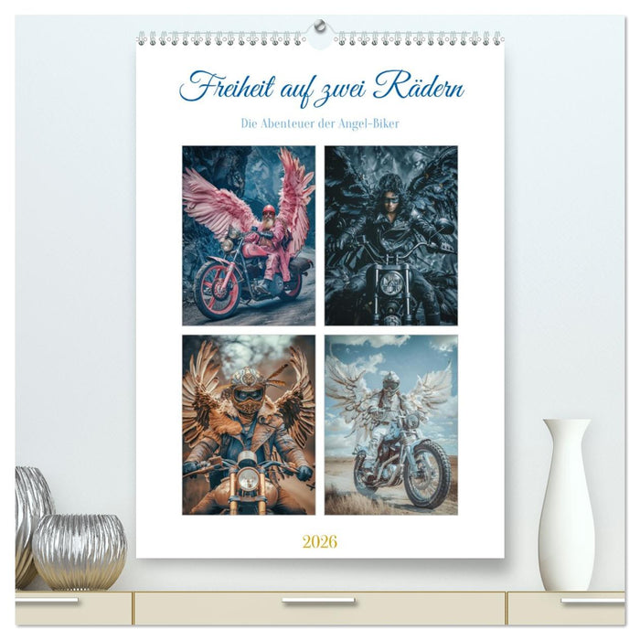 Freiheit auf zwei Rädern - Die Abenteuer der Angel-Biker (CALVENDO Premium Wandkalender 2026)